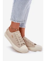 Materiałowe Trampki Damskie Big Star RR274767 Beżowe