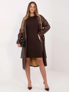 Šaty D93050Z30372A2EN tmavohnedé