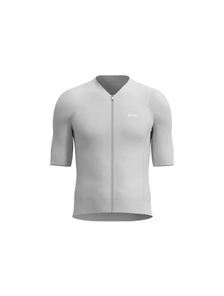 Cyklistické tričko POC M's Raceday S/S Jersey, biele