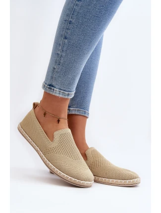 Wsuwane Damskie Espadryle Beżowe Harmonie