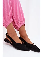 Balerínky so zlatou prackou Eco Suede Black Palerra