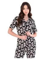 Dámske pyžamo 180/155 čiernobéžové - Karol