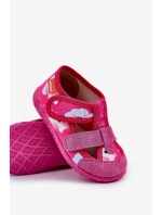 Kapcie Milami Dziecięce Na Rzepy W Jednorożce Fuksja Reathiana