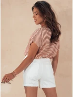 Dámske šortky BEACH VIBE white FashionStreet SY0389
