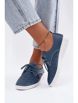 Dámske kožené poltopánky Azura Dark Blue Softie Dámske kožené poltopánky Azura Dark Blue Softie