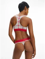 Dámsky set spodnej bielizne - QF6703E - VH8 - Sivá s červeným vzorom - Calvin Klein Dámsky set spodnej bielizne - QF6703E - VH8 - Sivá s červeným vzorom - Calvin Klein