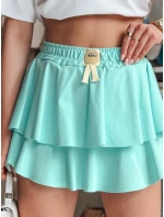 FALBELA mätová mini sukňa s volánom FashionStreet CY0495 FALBELA mätová mini sukňa s volánom FashionStreet CY0495