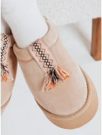 Dámske zateplené žabky light beige FashionStreet ZY1300 Dámske zateplené žabky light beige FashionStreet ZY1300