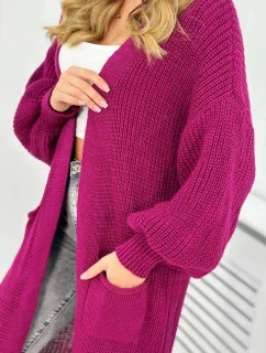 Dlhý sveter tmavo fialová