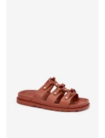 Klapki Damskie Z Paskami Camel Pasiriela