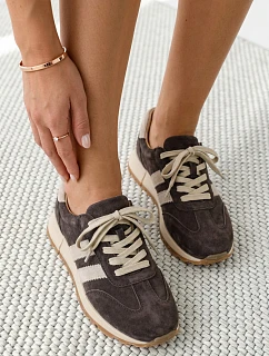 Dámské tenisky z přírodního semiše hnědé Marceline