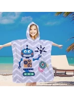 PončoBavlnené svetové detské plážové pončo s kapucňou 60x60