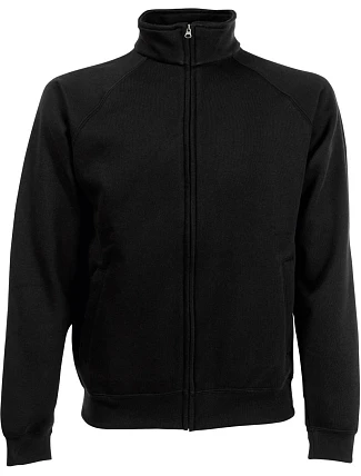 Mikina Fruit of the Loom Premium Sweat Jacket 16.2228 čierna