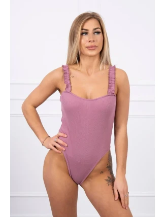 Tmavo ružové body bez ramienok