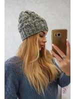 Fleecová čiapka Roksana K209 tmavo šedá
