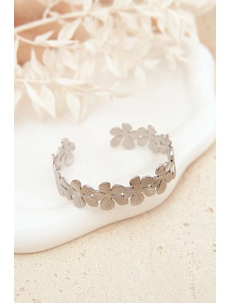 Dámsky náramok z nehrdzavejúcej ocele Flowers Silver Dámsky náramok z nehrdzavejúcej ocele Flowers Silver