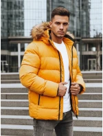 Pánska prešívaná zimná bunda žltá FashionStreet TX4162