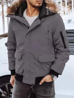 FashionStreet tmavosivá pánska zimná bunda TX4306