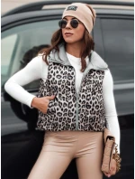 Dámska prechodná krátka prešívaná dvojcestná strieborná vesta LEOVELLA FashionStreet TY5497