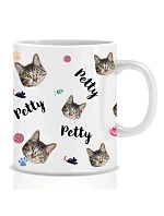 Personalizovaný klasický biely keramický hrnček s objemom 300 ml s motívom domácich miláčikov Personalizovaný klasický biely keramický hrnček s objemom 300 ml s motívom domácich miláčikov