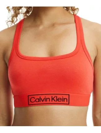 Športové bralette Heritage - QF6768E XM9 - červenooranžová - Calvin Klein