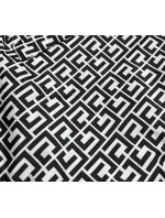 Čierno/biela obojstranná dámska bunda (W588BIG)