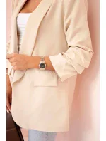 Bunda s klopami elegantná béžová