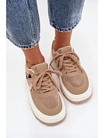 Dámske topánky na platforme A209 beige - Sweet Shoes Dámske topánky na platforme A209 beige - Sweet Shoes