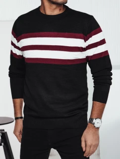 Pánsky čierny sveter FashionStreet WX2247