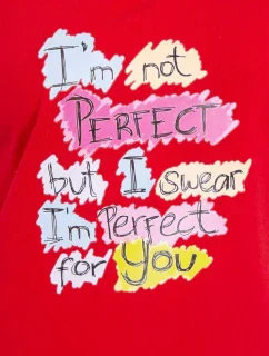 Blúzka s potlačou Perfektná červená