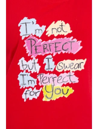 Blúzka s potlačou Perfektná červená