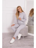 Šedá mikina s kapucňou