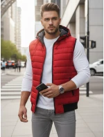 Pánska červená vesta FashionStreet TX4265