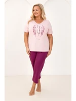 Regina 742 cr/r XL-5XL W26 dámske pyžamo Regina 742 cr/r XL-5XL W26 dámske pyžamo