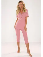 Dámske pyžamo De Lafense 642 Noela kr/r S-2XL