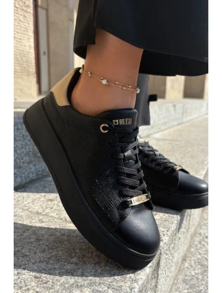 Sneakersy Damskie Z Eko Skóry Big Star RR274257 Czarne