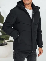 Pánska prešívaná zimná bunda s kapucňou čierna FashionStreet TX5069