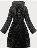 Čierna dámska prešívaná bunda so stojačikom (AG8-001)