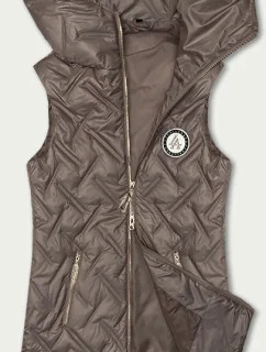 Prešívaná vesta s kapucňou S'West Cocoa (B8340-48)