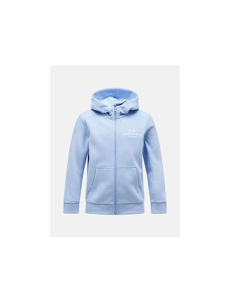 Mikina Peak Performance Jr Original Zip Hood, modrá Mikina Peak Performance Jr Original Zip Hood, modrá