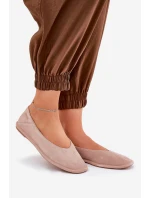 Zamszowe Baleriny Damskie Big Star RR274081 Różowe