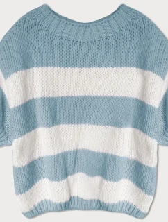Svetlomodrý pruhovaný sveter (761ART) - Goodlooking