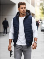 Pánska tmavomodrá vesta FashionStreet TX4236