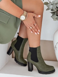 Dámske topánky CHICMOVE na podpätku zelené FashionStreet ZY1019