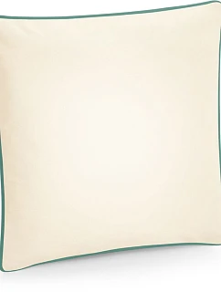 Westford Mill W 355 Fairtrade obliečka na vankúš s lemovaním 50.0355 prírodná/šalviovo zelená