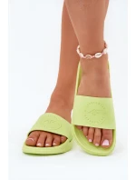 Damskie Klapki 4FMM00FFLIF045-45S Limonkowe