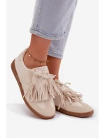 Dámské tenisky s třásněmi Béžové Dorivelle