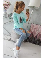 Blúzka s potlačou Original mint Blúzka s potlačou Original mint