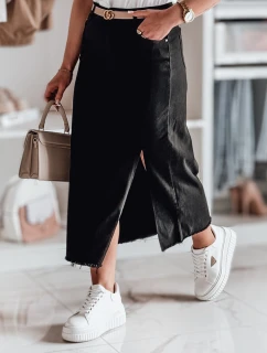 Midi džínsová sukňa s rozparkom MIDILEXU modrá FashionStreet CY0488