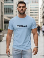 Pánske tričko s klasickou potlačou streetwear modré FashionStreet NX5122R
